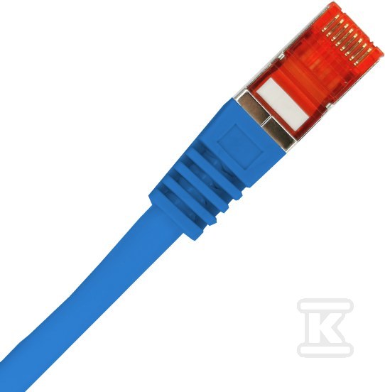 Patchcord S/FTP kat.6A LSOH 0,25m modrý - KKS6ANIE0.25