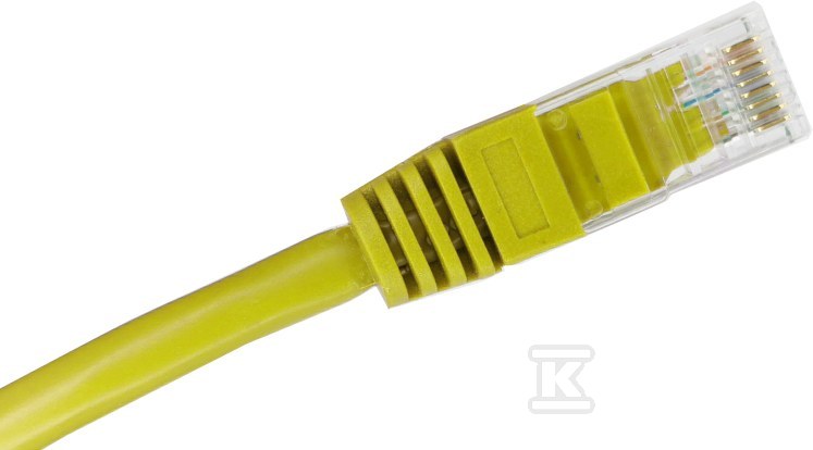 Patchcord U/UTP kat.5e PVC 0.25m żółty - KKU5ZOL0.25