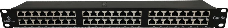 Patch panel STP kat.5e, 48 portova, IDC - PK049