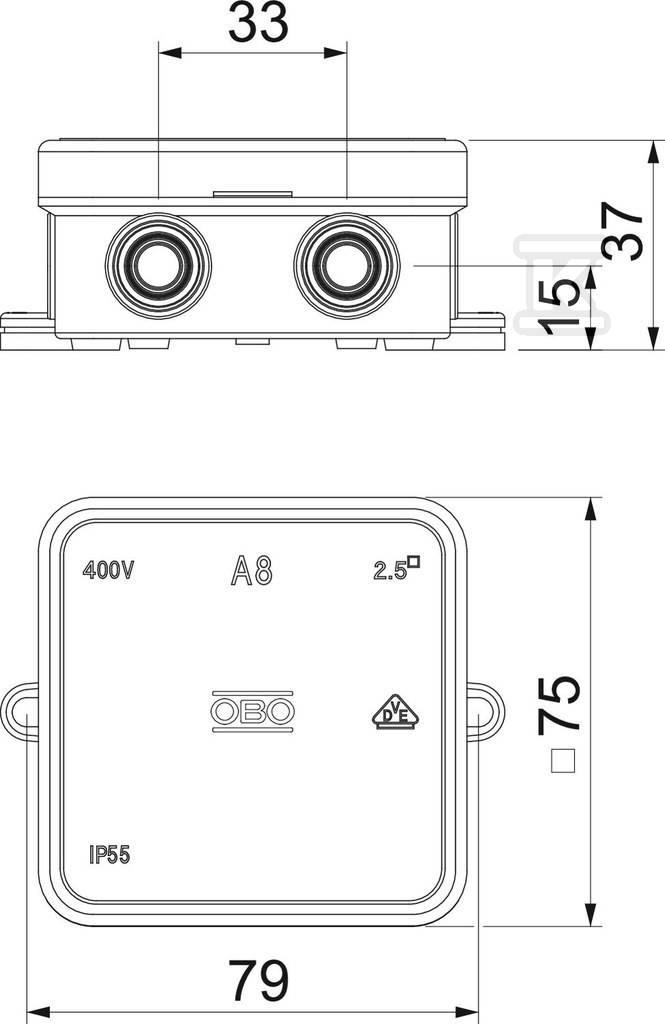 Tip cutie de joncțiune: A 8 HF RO - 2000059