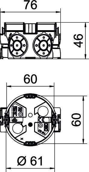 Flush-mounted box type UG 46-GS-L - 2003707