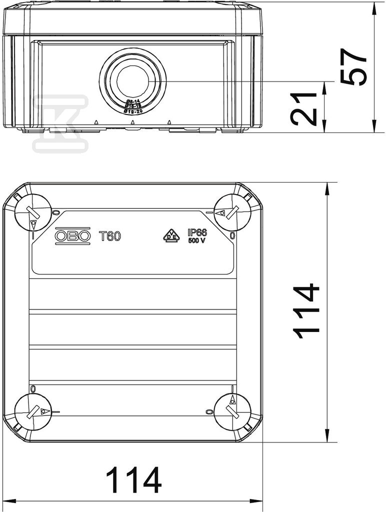 Junction box type T 60 - 2007061