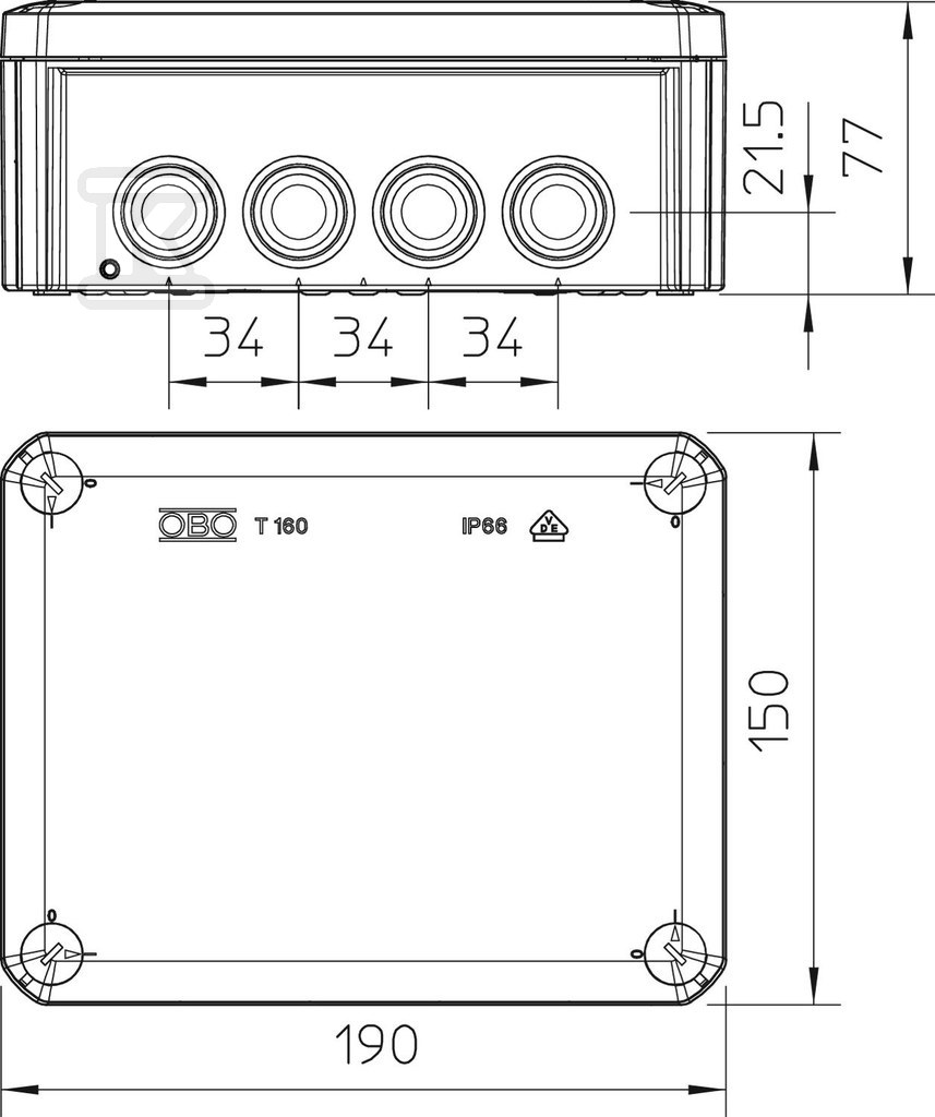 Cable junction box type T 160 - 2007093