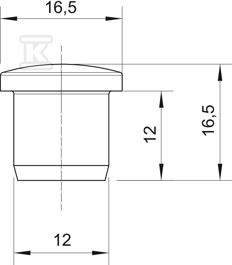 Uzavírací zátka typ 107VS VM 12 PA - 2029517