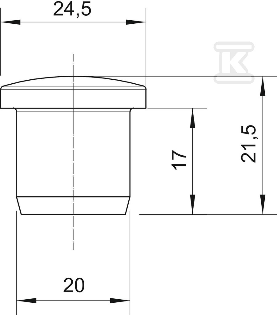 Korek zamykający typ 107VS VM 20 PA - 2029523