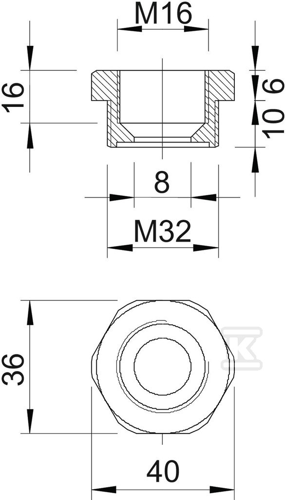 Reduction type 107 R M32-16 PA - 2030634