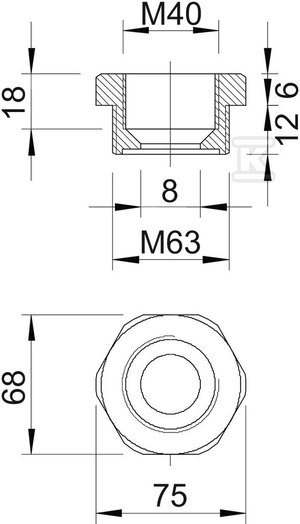 Reduction type 107 R M63-40 PA - 2030673