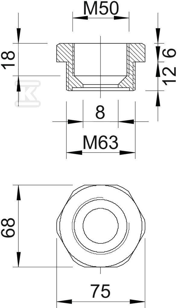 Reduction type 107 R M63-50 PA - 2030675