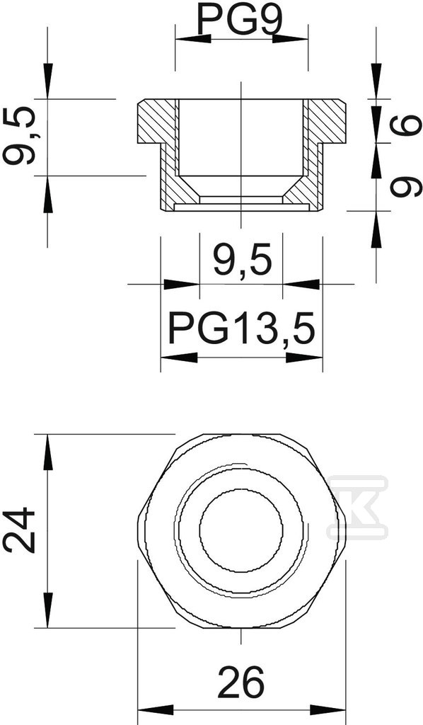 Redukcja typ 107 R PG13- 9 PA - 2030713