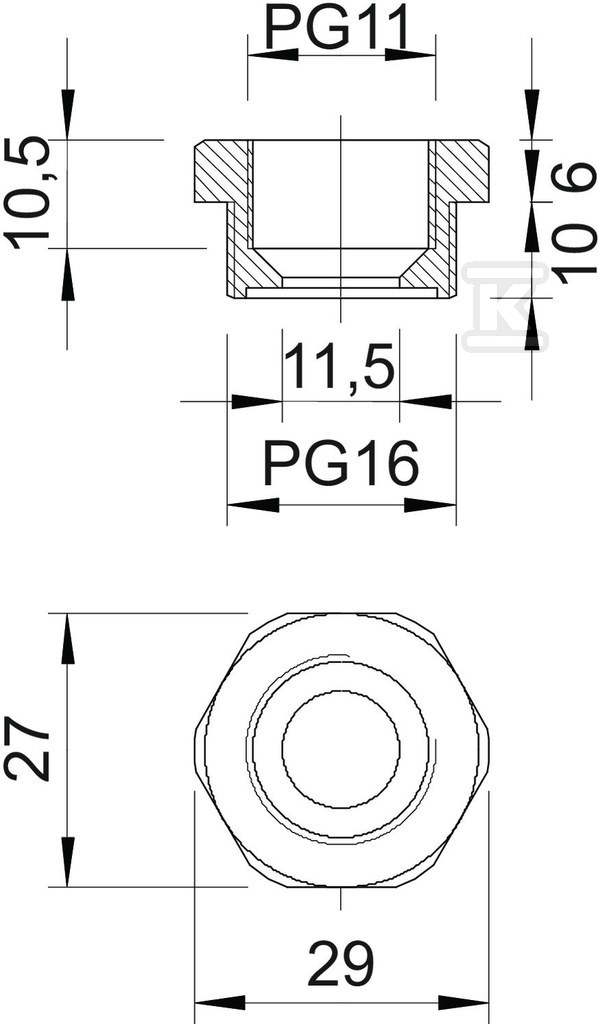 Redukcja typ 107 R PG16-11 PA - 2030756