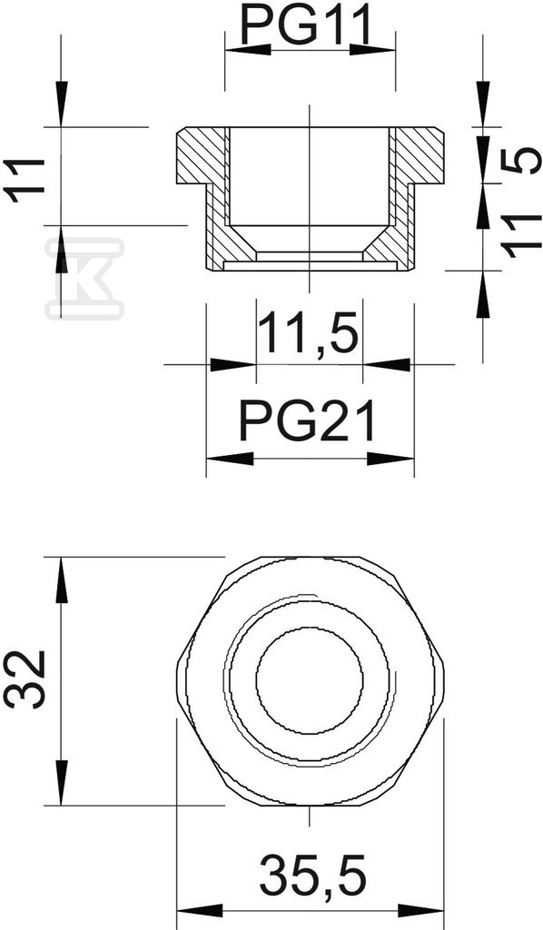 Redukcja typ 107 R PG21-11 PA - 2030764