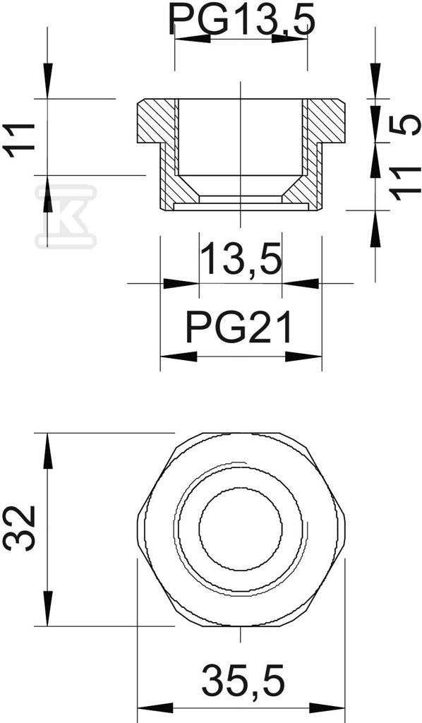Redukcja typ 107 R PG21-13 PA - 2030772