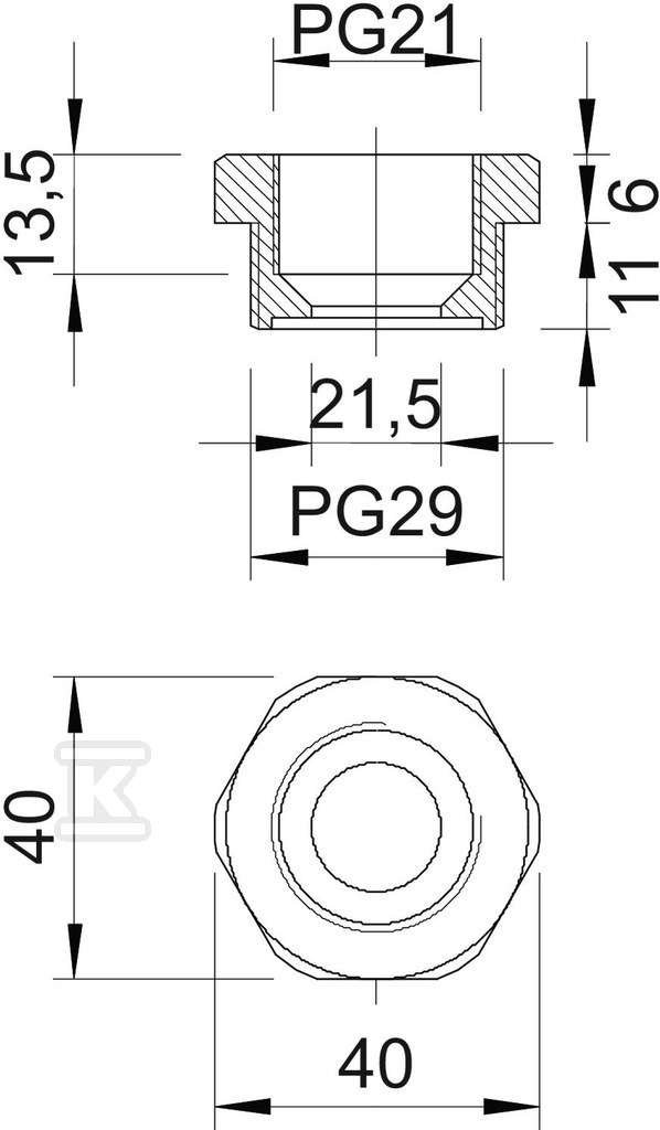 Redukcja typ 107 R PG29-21 PA - 2030802