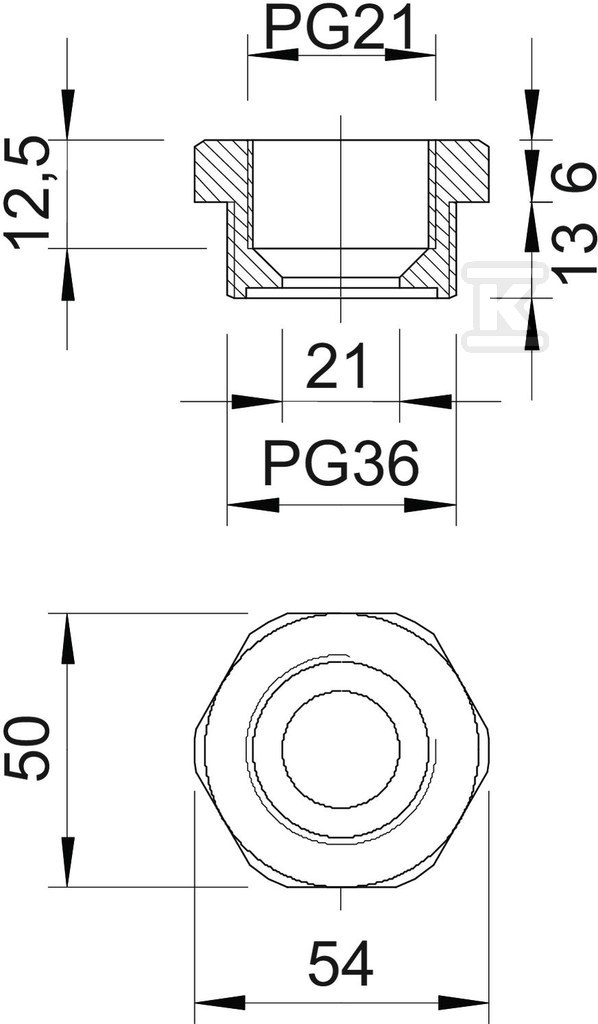 Redukcja typ 107 R PG36-21 PA - 2030829