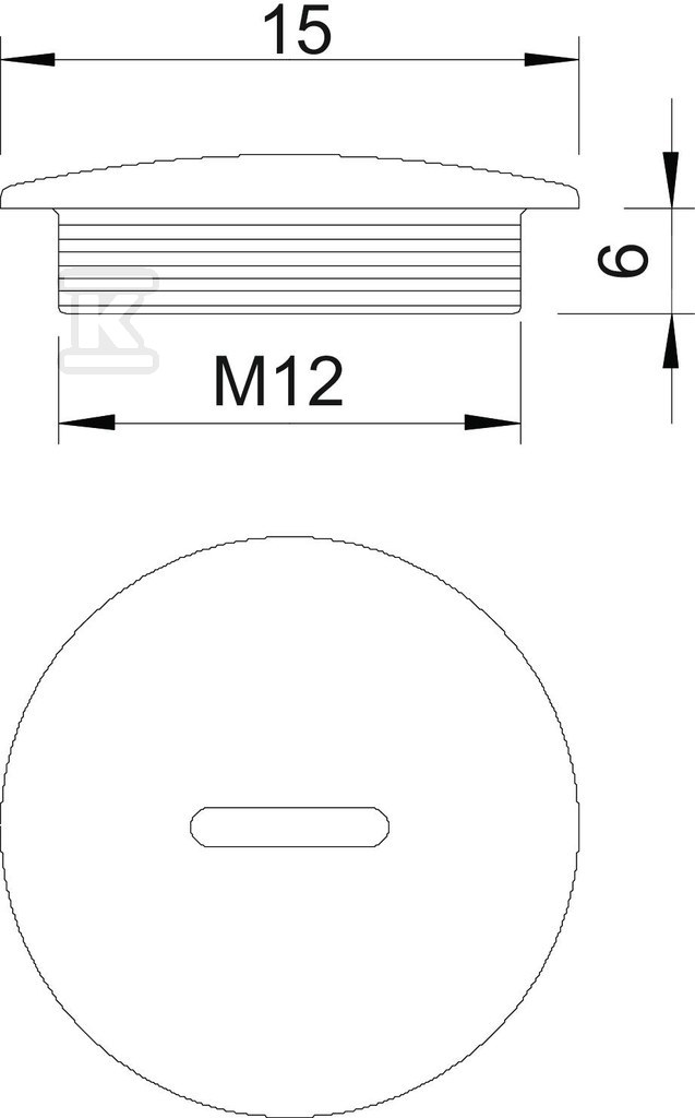 Locking screw type 108 M12 PS - 2033003