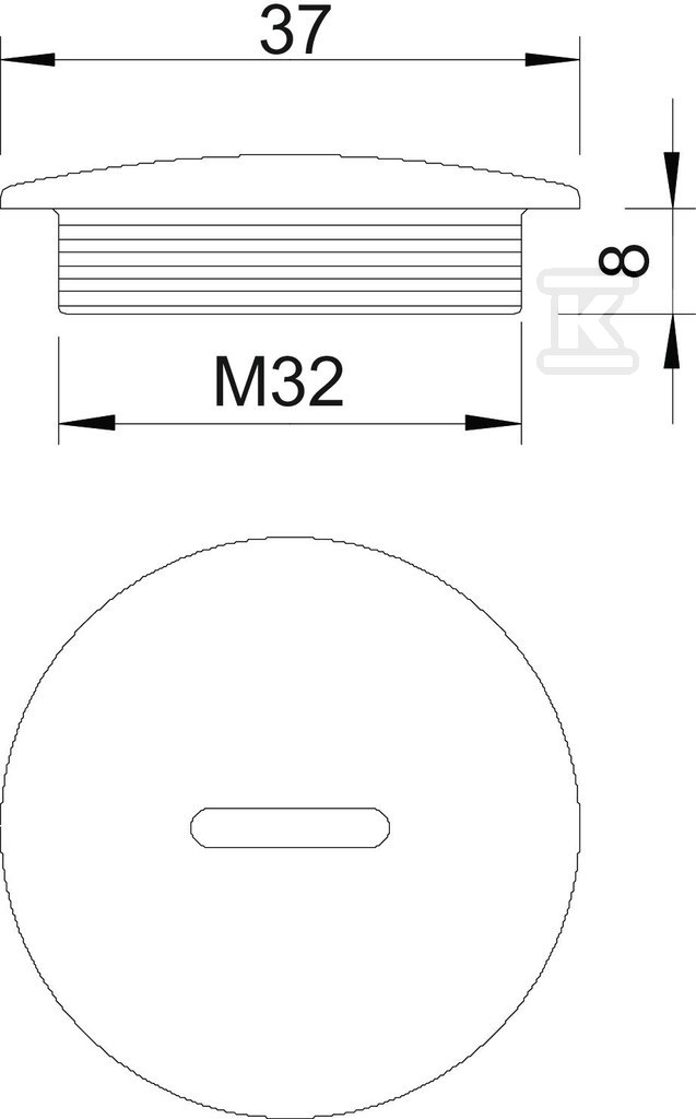 Locking screw type 108 M32 PS - 2033021