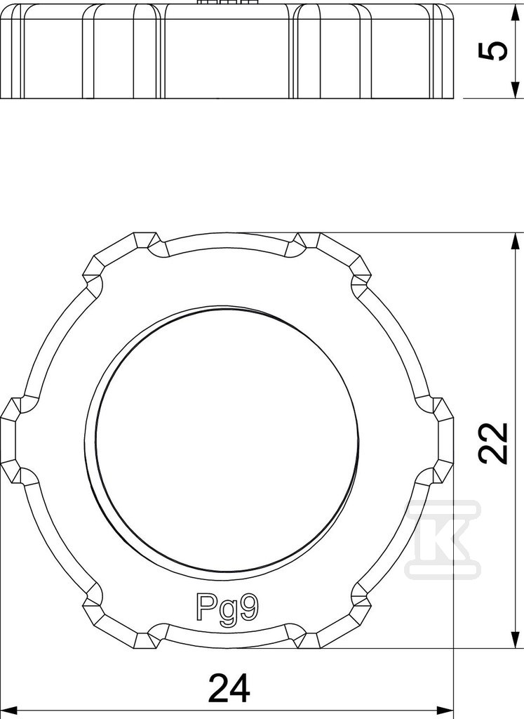 Kontrnakrętka typ 116 PG 9 - 2043092