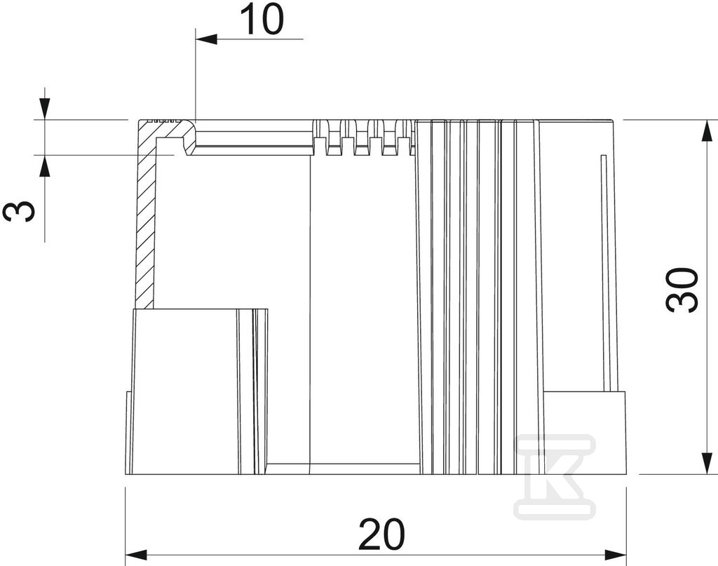 Split end fitting type 129 TB PG9 - 2044509