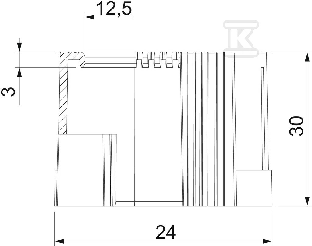 Split end fitting type 129 TB PG11 - 2044511