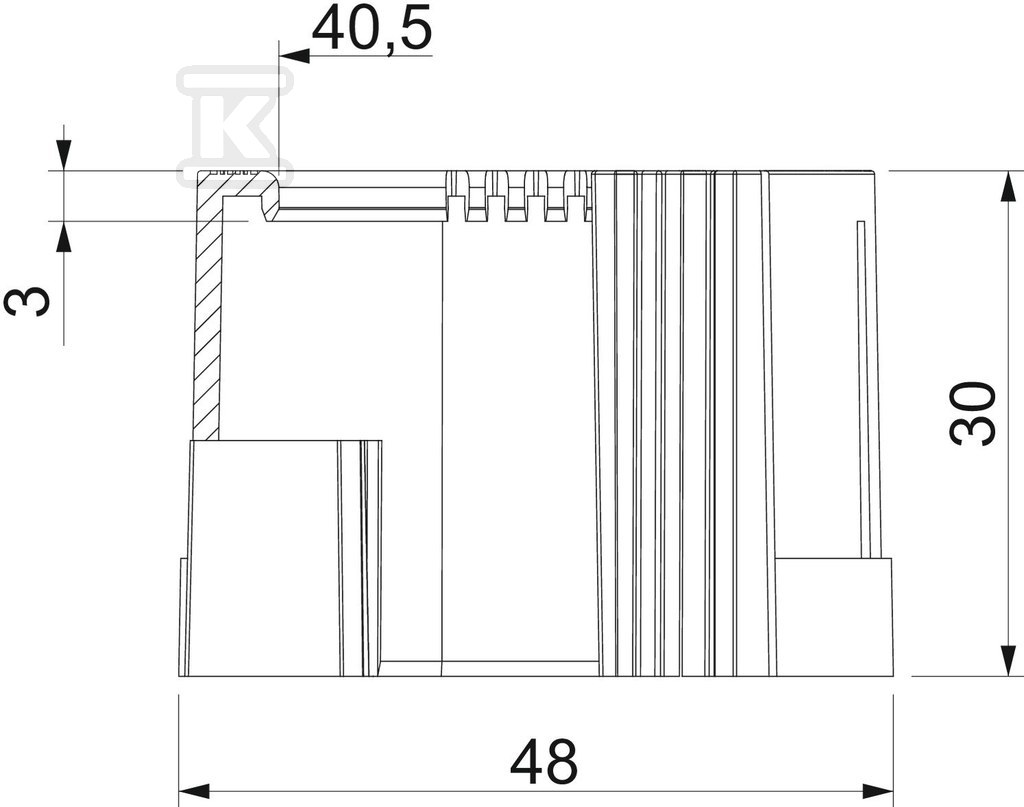 Split end fitting type 129 TB PG36 - 2044536