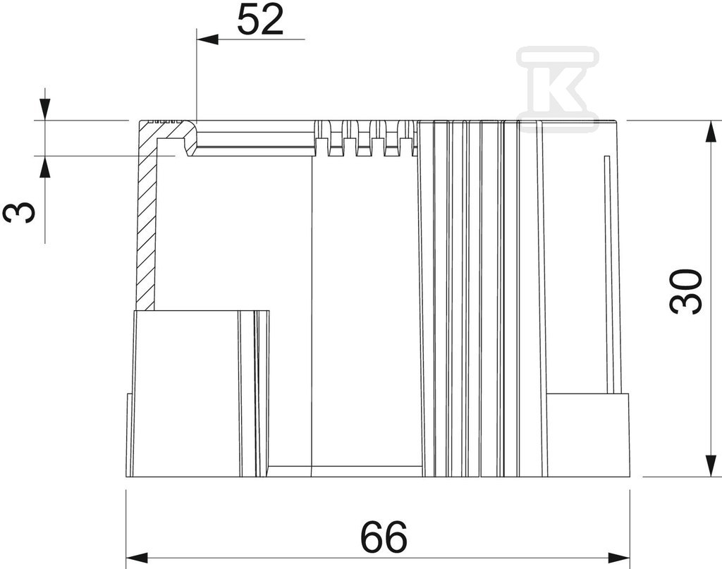 Split end fitting type 129 TB PG48 - 2044548