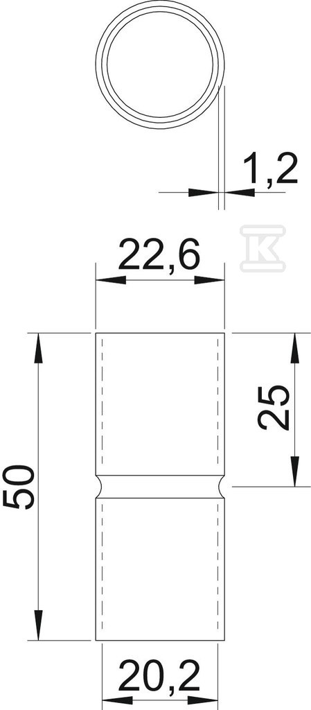 Aluminijumska čaura tip SV20V ALU - 2046023