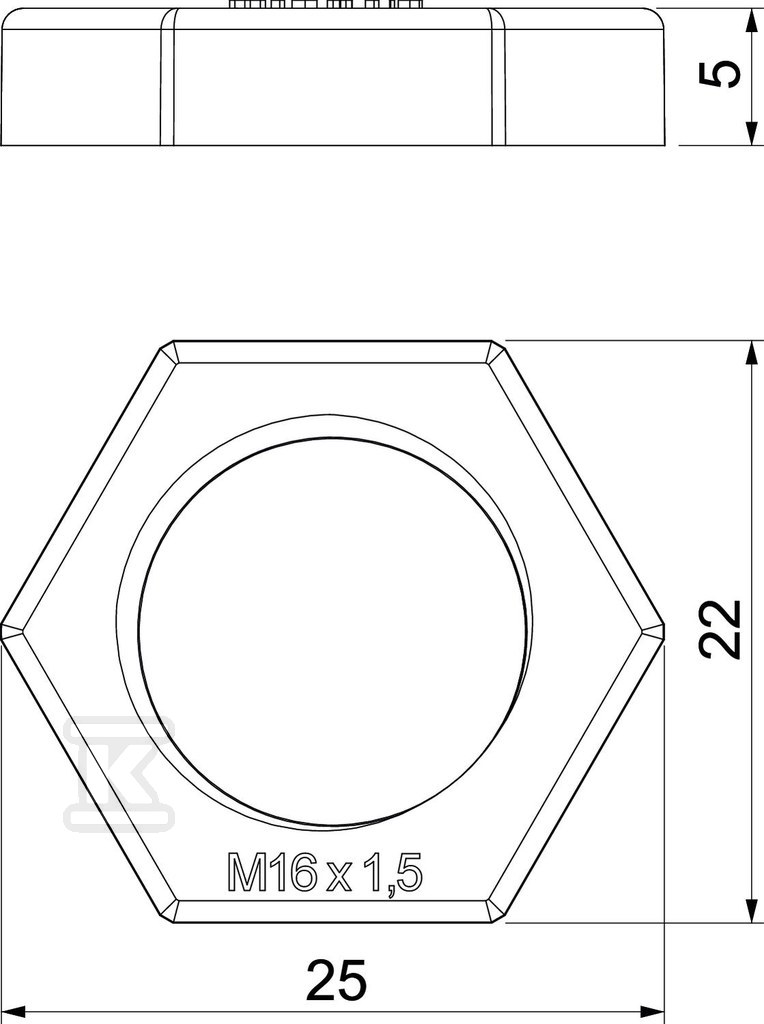 Kontrnakrętka typ 116 M16 SGR PA - 2048760