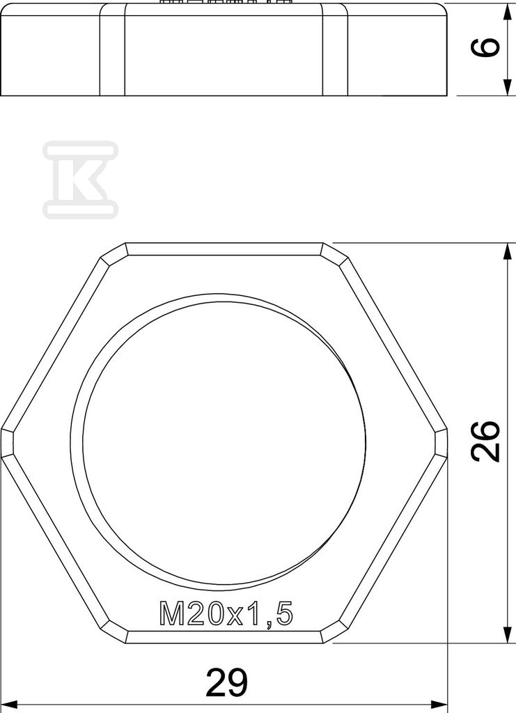 Kontrnakrętka typ 116 M20 SGR PA - 2048779