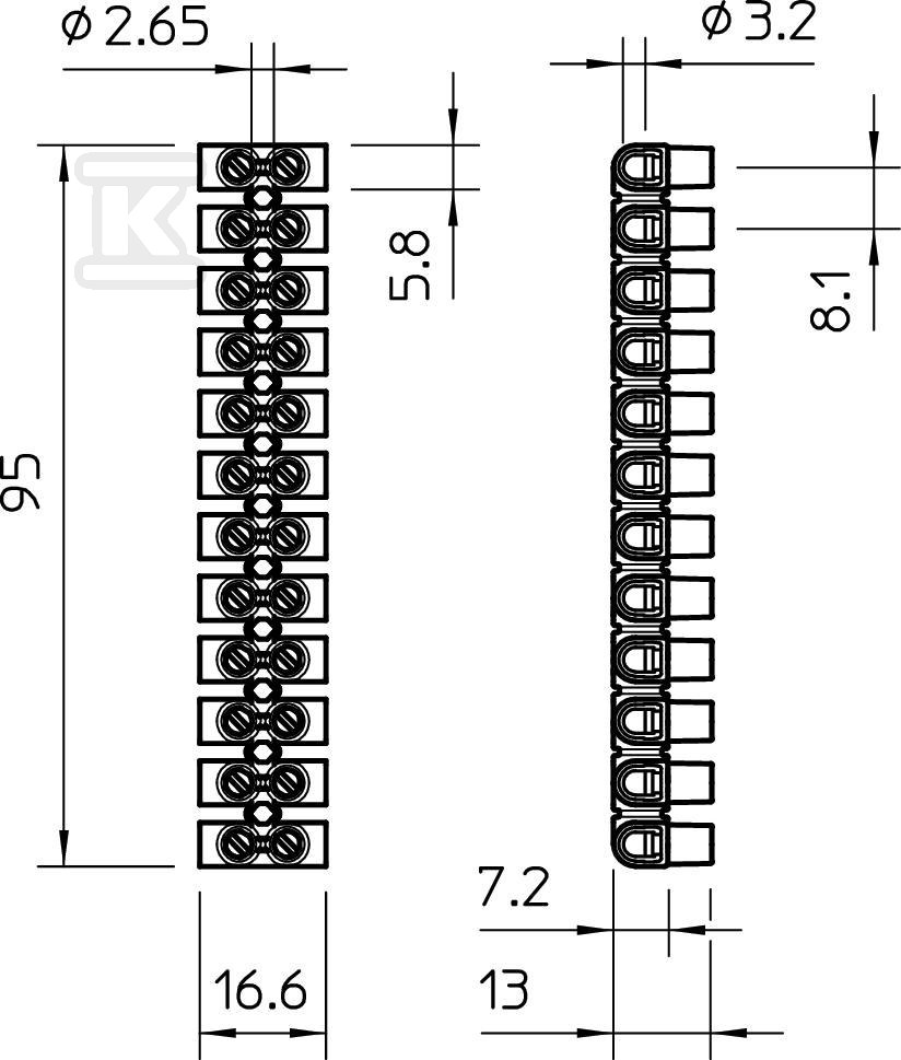 Złączka zaciskowa 12-torowa 4mm2 typ: - 2056070