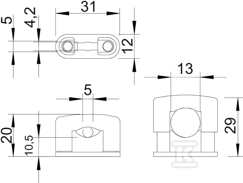 Svorka SOM typ 3079 LGR - 2124149