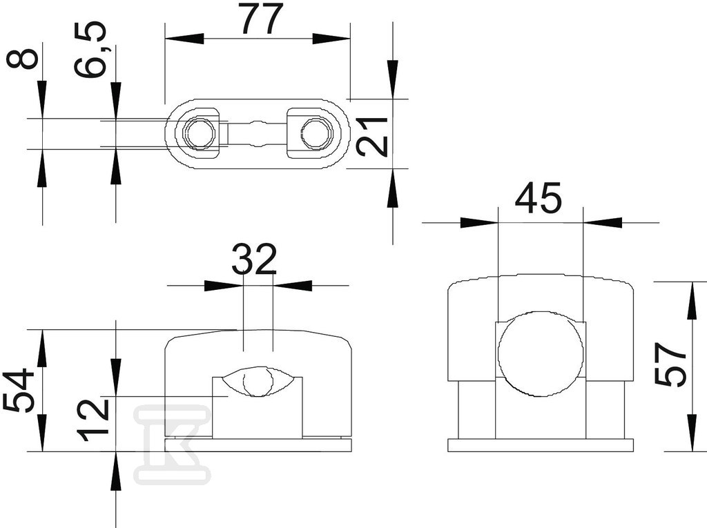 Clamp SOM type 3083 LGR - 2124459