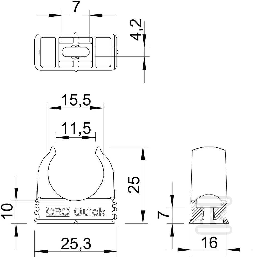 Quick clamp type 2955 M16 - 2149004