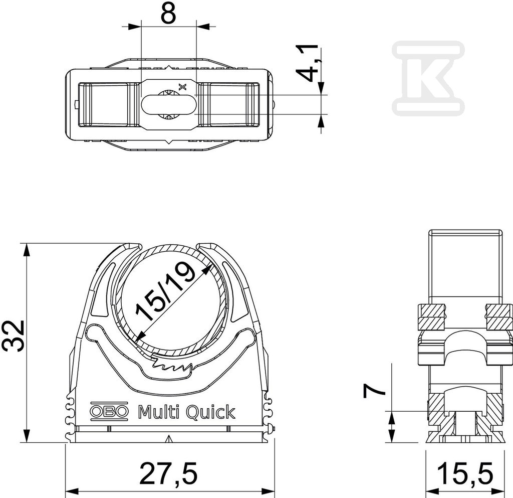 Multi-Quick clamp type M-Quick 15-19LGR - 2153106