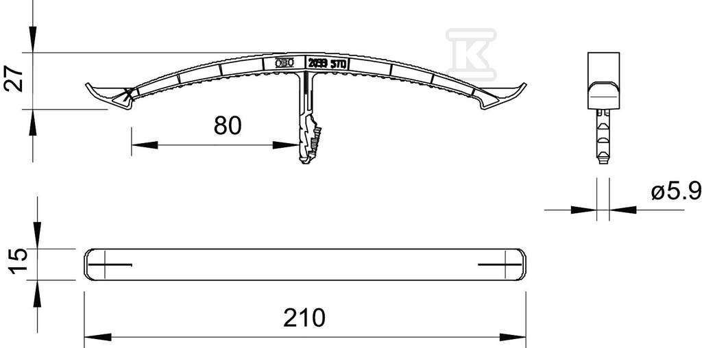 Kabelová příchytka typ 2033 STD - 2204541