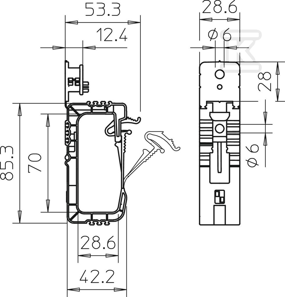 GRIP gyűjtőbilincs, 2031 20 típusú - 2205404