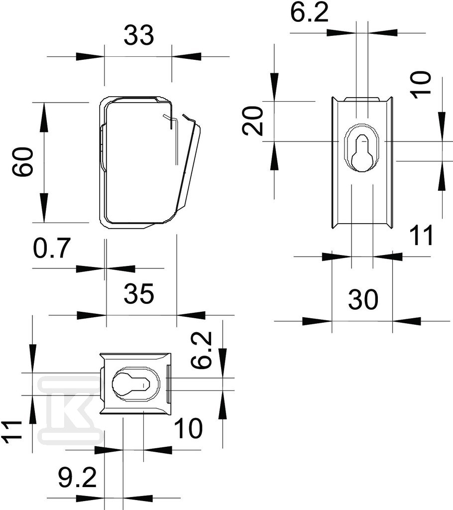 Griffsammelhalter Typ 2031 M 15 FS - 2207028