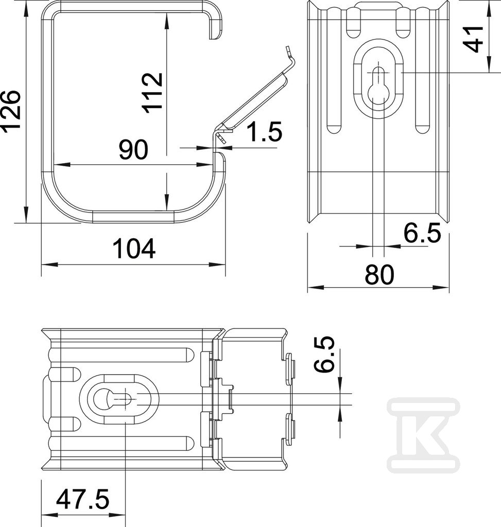 Uchwyt zbiorczy grip typ 2031 M 70 FS - 2207060