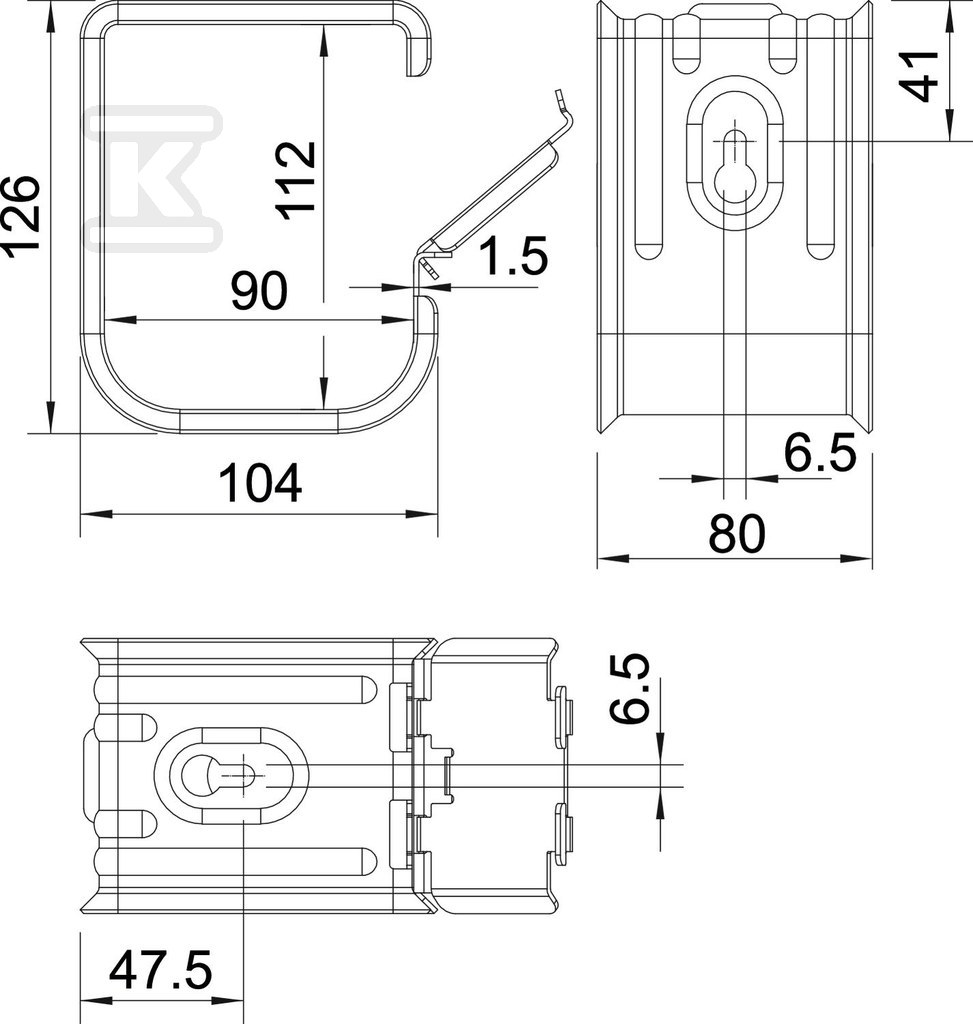 Obejma zbiorcza Grip typ 2031 M 70 A2 - 2207112