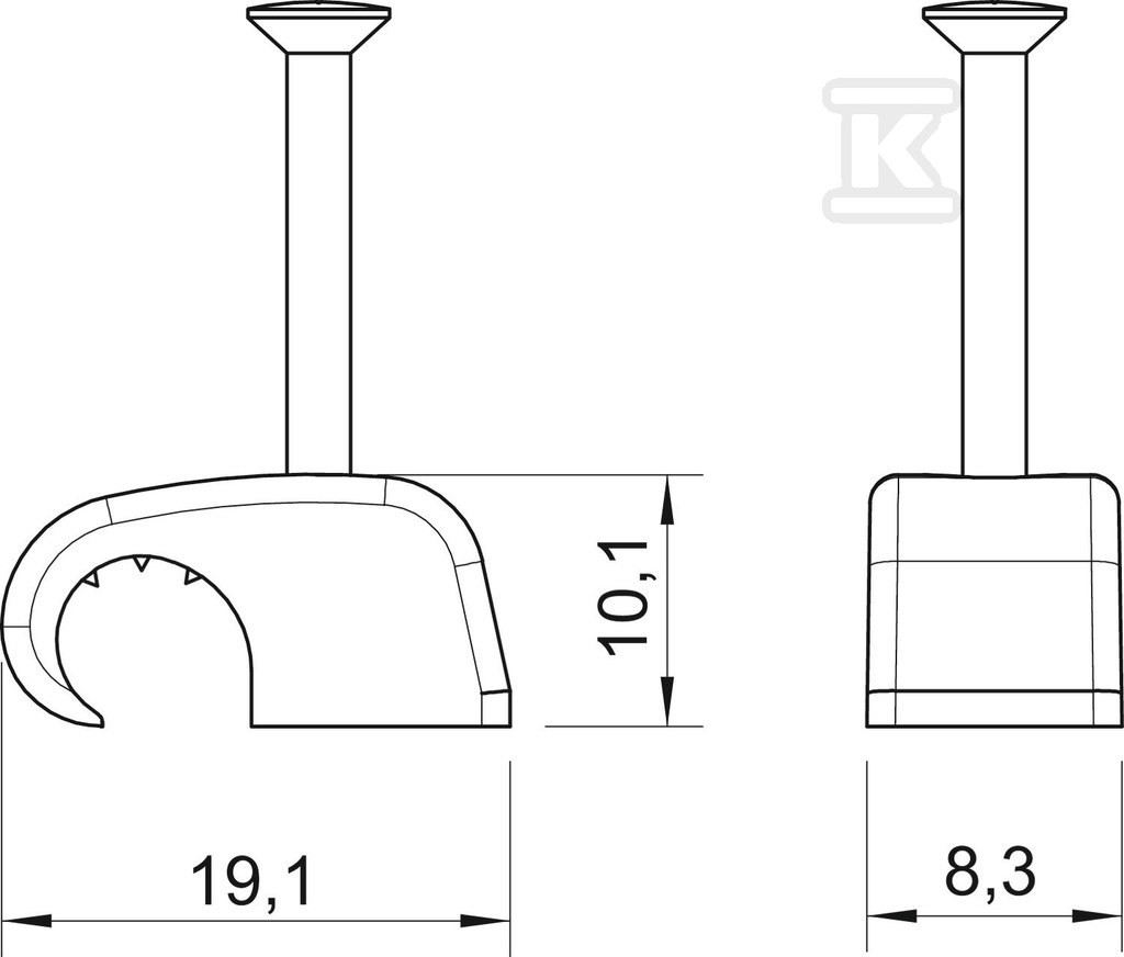 Klips mocujący typ 2026 35 LGR SP - 2228440