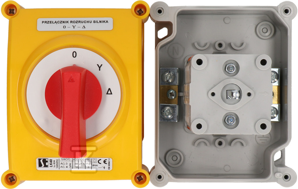 Vačkový spínač 40A, trojfázový - ŁK40-4.831\OB3C