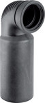 Коліно PE Silent-db20 HT 110x90/90 приєднувальне, коротке з малим радіусом, для підвісної чаші унітазу, каналізаційне, для внутрішньої каналізації з низьким рівнем шуму, колір чорний.