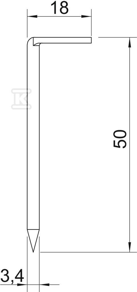 Hook nail type 1101 3.4x50 - 3341496