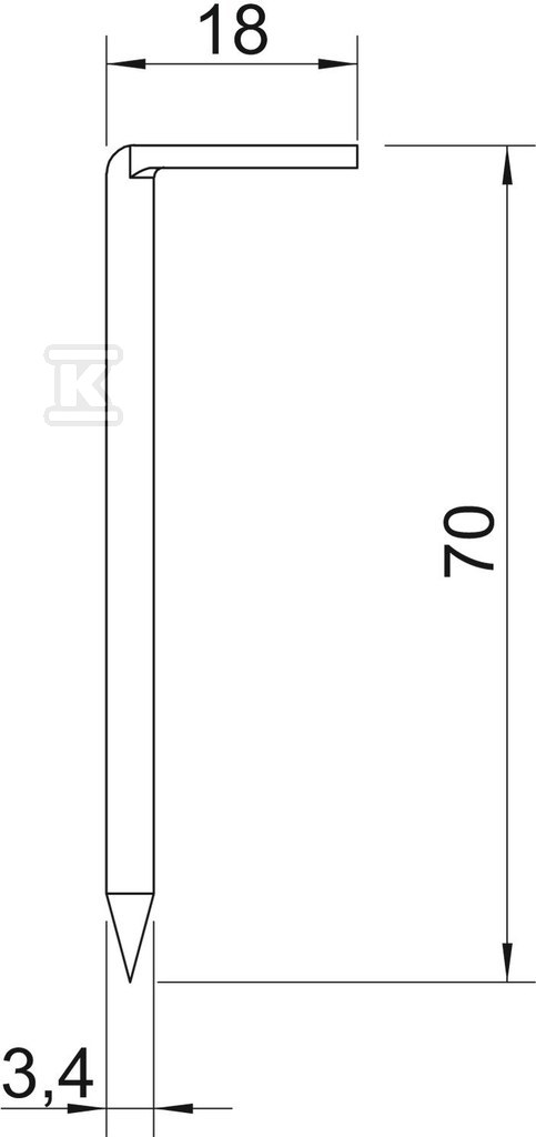 Hook nail type 1101 3.4x70 - 3341704