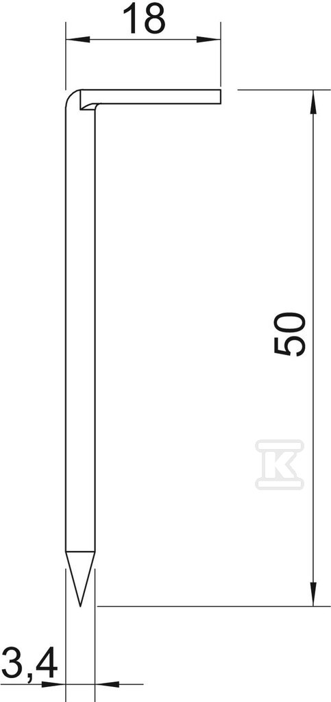 Hook nail type 1101 Z3.4x50 G - 3342506