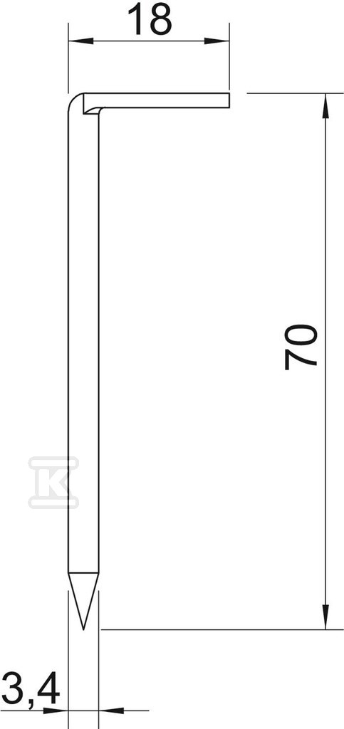 Hook nail type 1101 Z3.4x70 G - 3342700