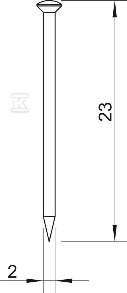 Steel nail type 362 23 BK - 3353230