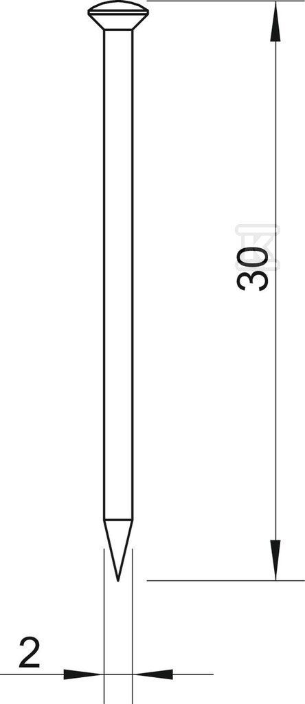 Steel nail type 362 30 BK - 3353303