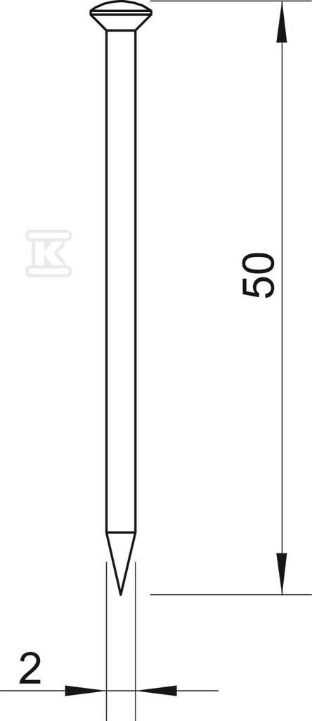 Steel nail type 362 50 BK - 3353508