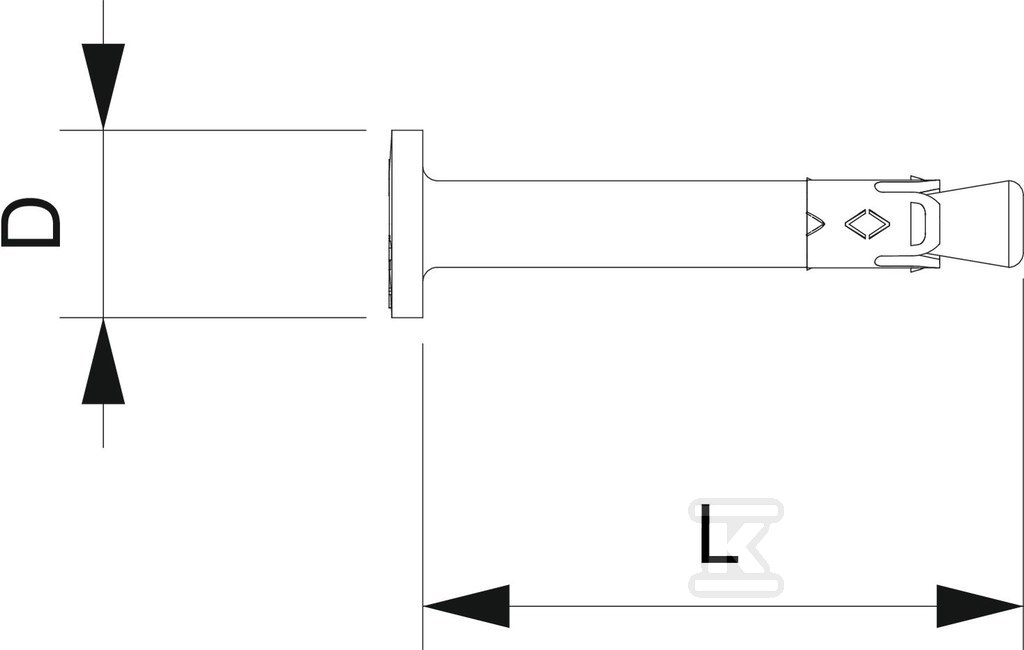 Kotwa wbijana 6x44 typ N-K 6-5-10/44 - 3498390