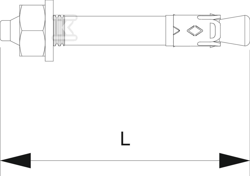 Drop-in anchor 6/5 49 V4A type N 6-5/49 - 3498399